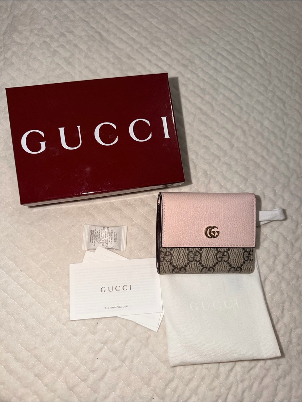 Gucci Bi-color GG Marmont mini wallet